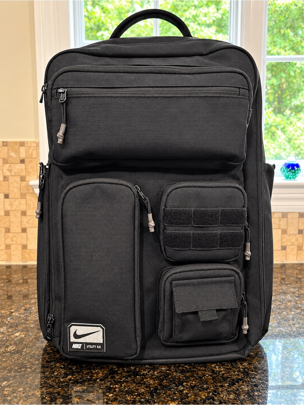 Nike Utility 2.0 Black Backpack Multi Pocket Laptop Travel Bag